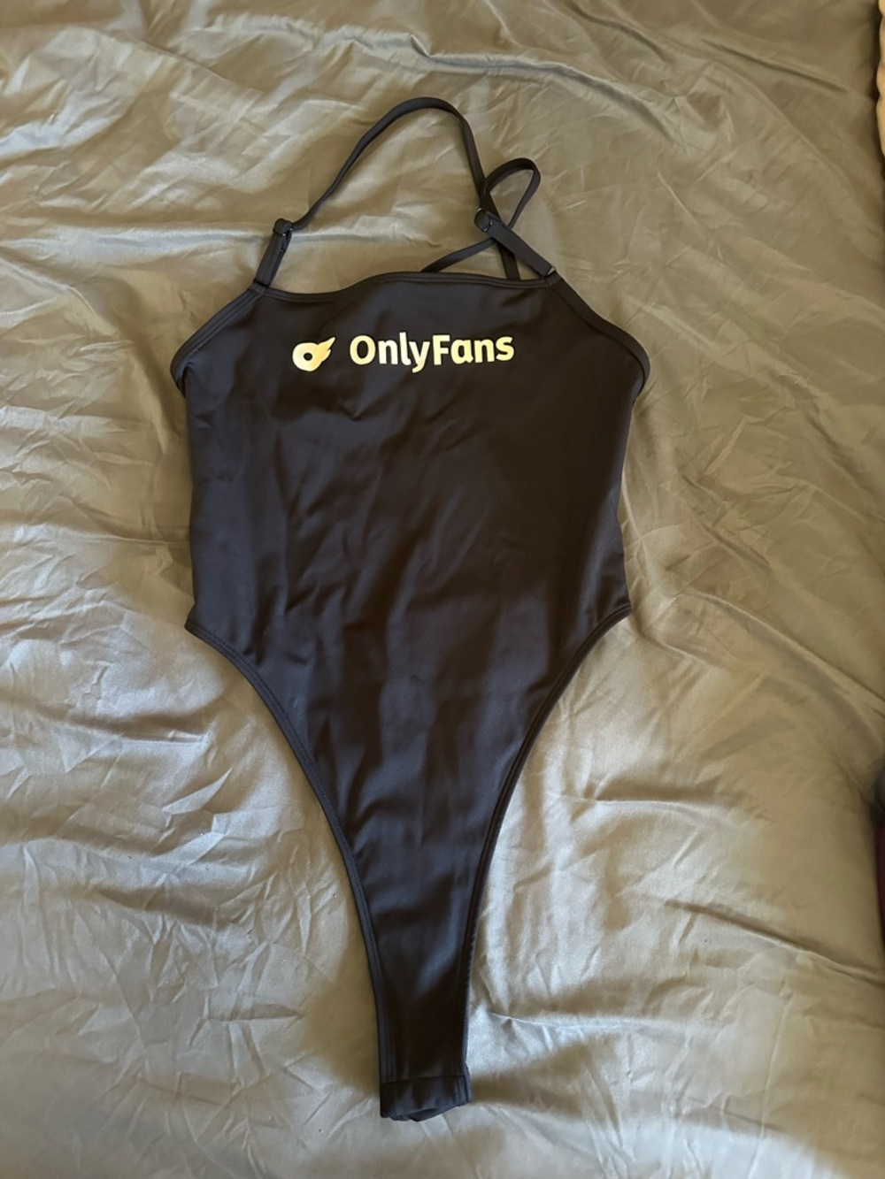 OnlyFans Black Logo One-Piece Bodysuit